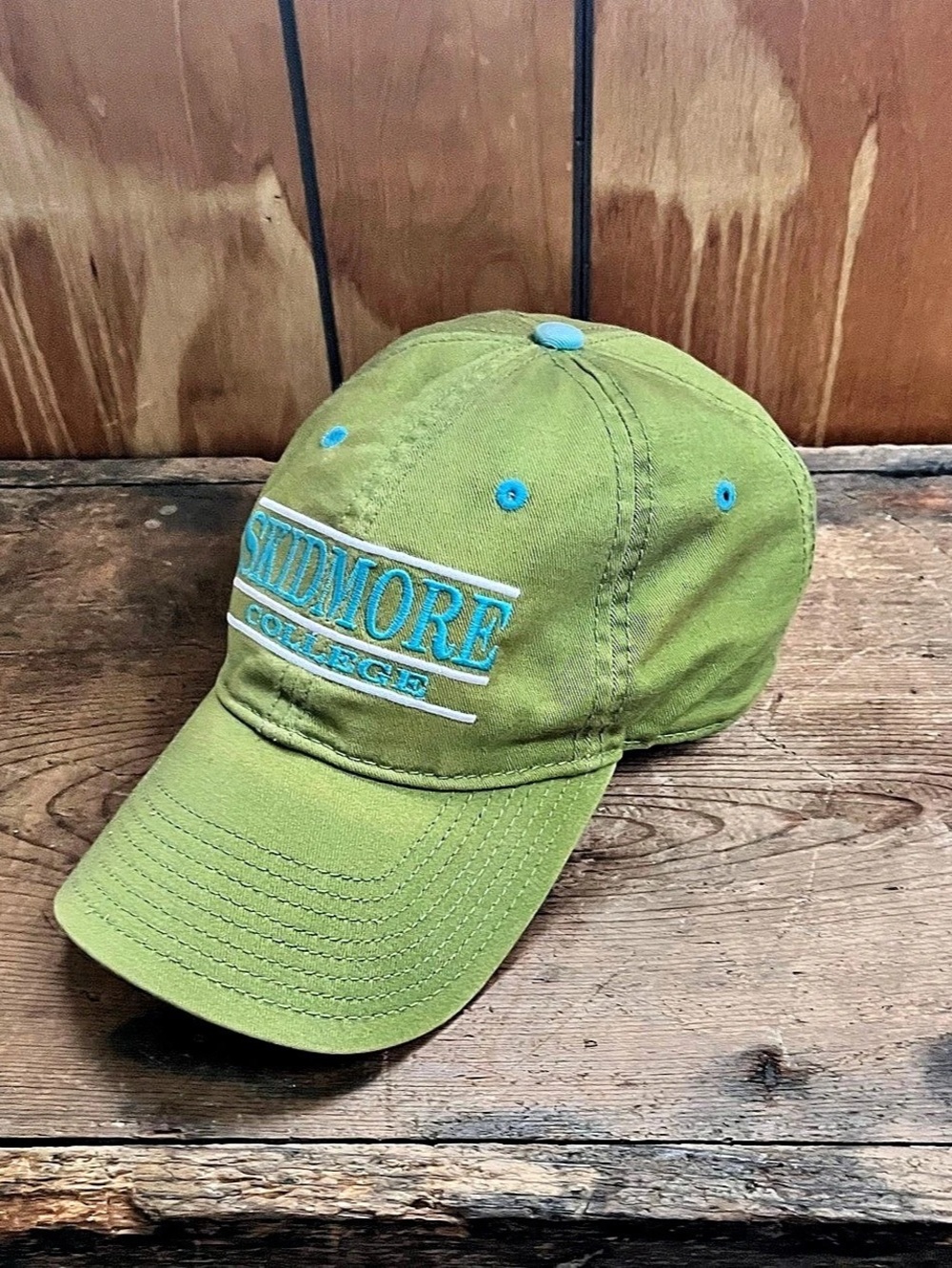 The Game Skidmore College cap Green Blue Cap